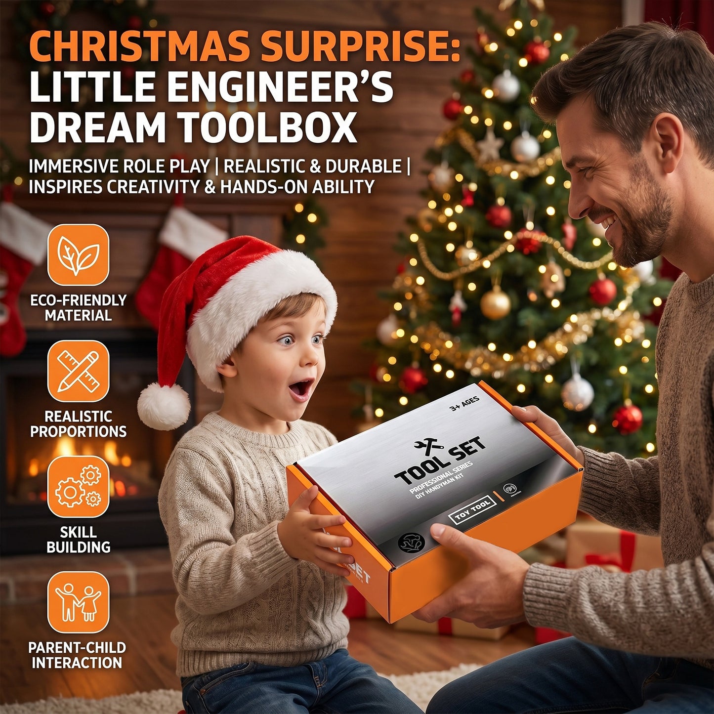 WLBES Kids Tool Set, Toddler Tool Belt with Pliers & Tools