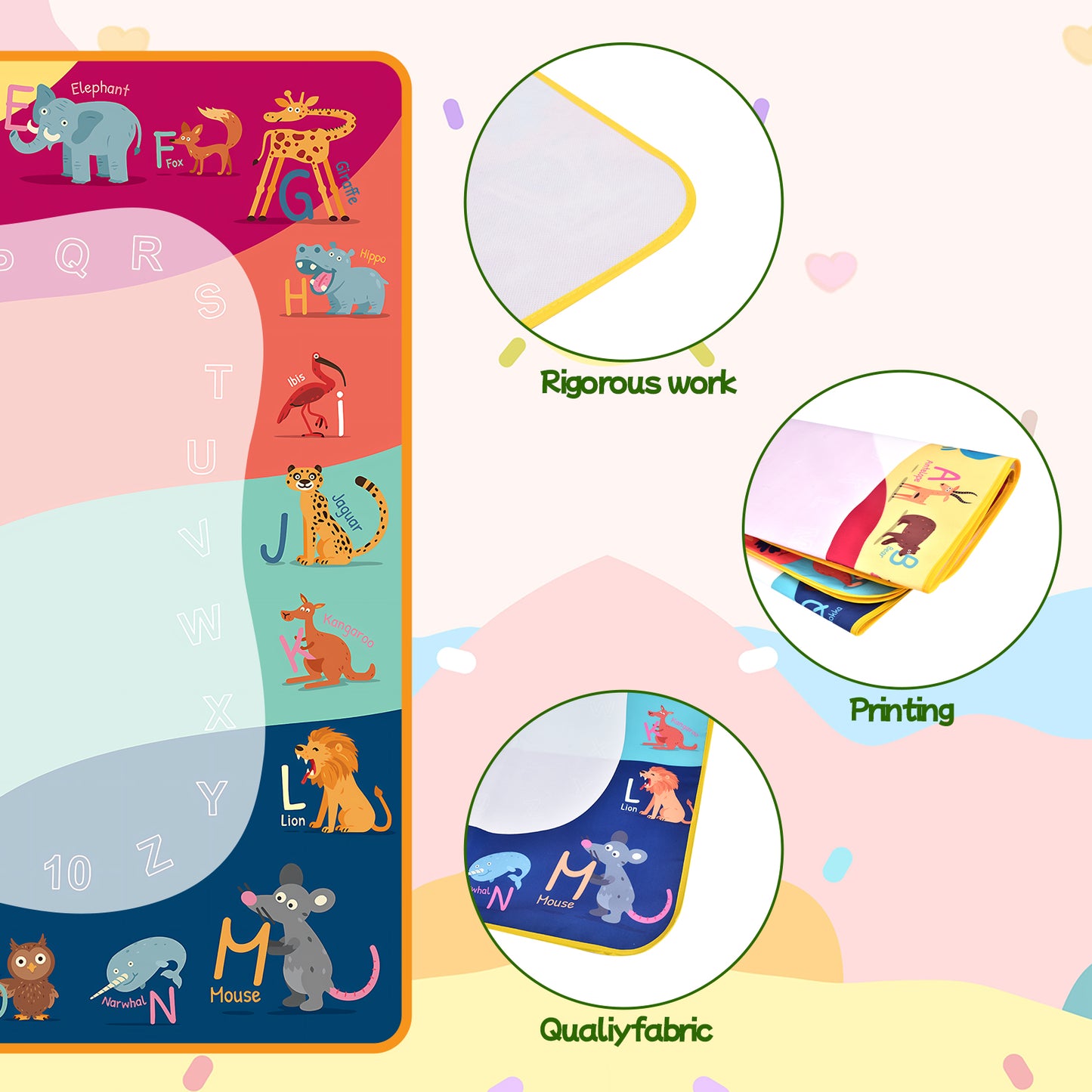 Water Doodle Mat Phonics Learning Educational Sensory 100cm x 78cm