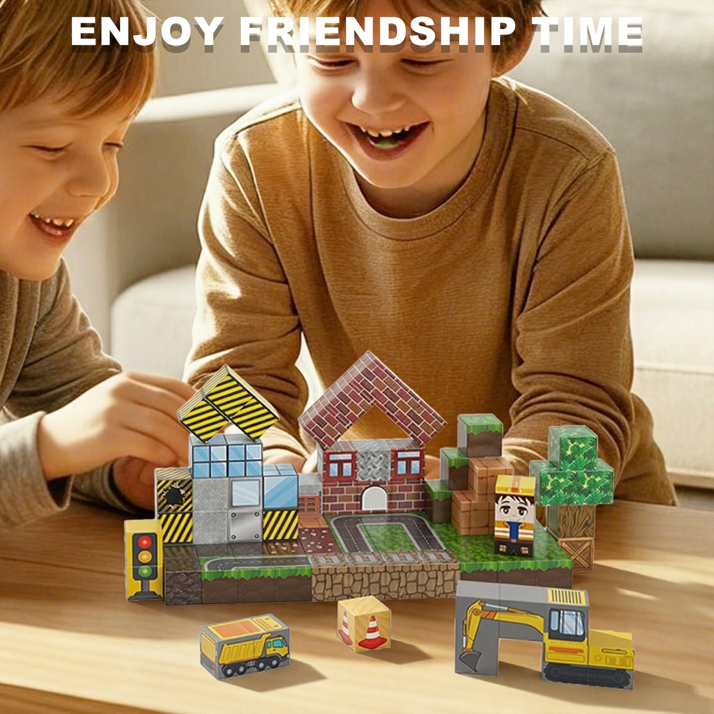 WLBES Magnetic Blocks Magnetic Building Cubes, 100PCS STEM Educational Construction Set for Boys Girls Ages 3+