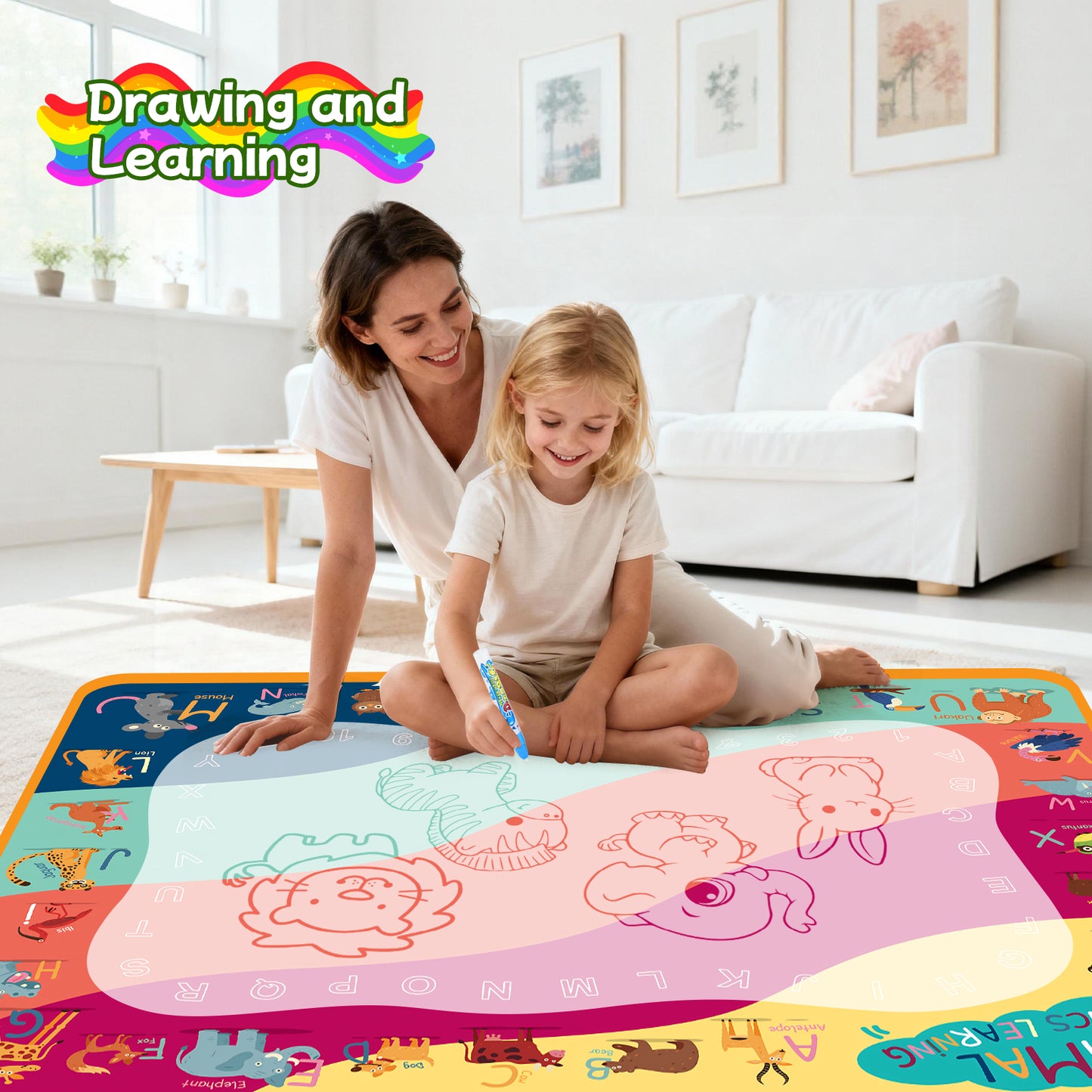Water Doodle Mat Phonics Learning Educational Sensory 100cm x 78cm