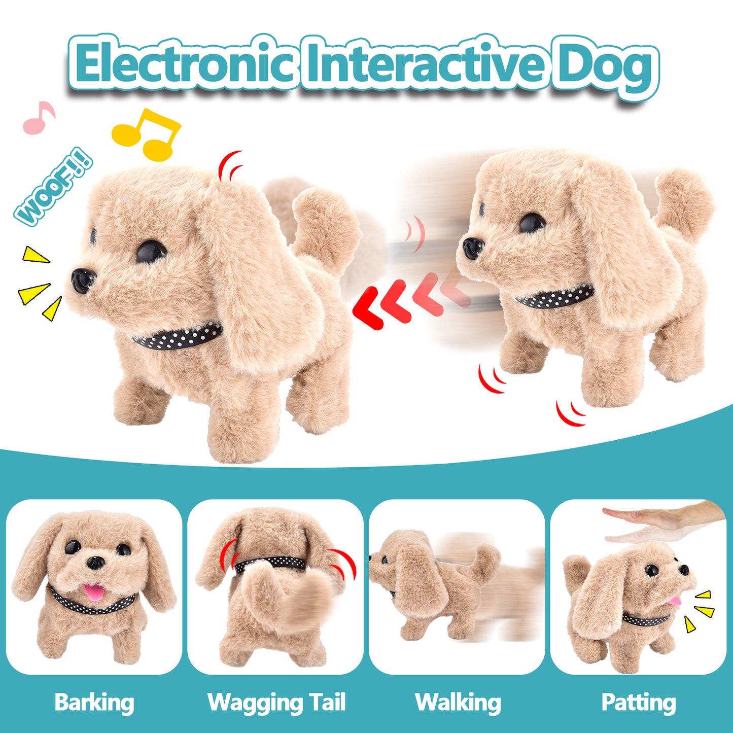WLBES Doctor Toys, Kids Vet Doctor Play Set with Electronic Walking Barking Puppy, Toddler Pretend Role Play Doctor Kit for Kids 3+, Preschool Toys, Ideal Birthday Party Gift for 3 4 5 Year Old Girls