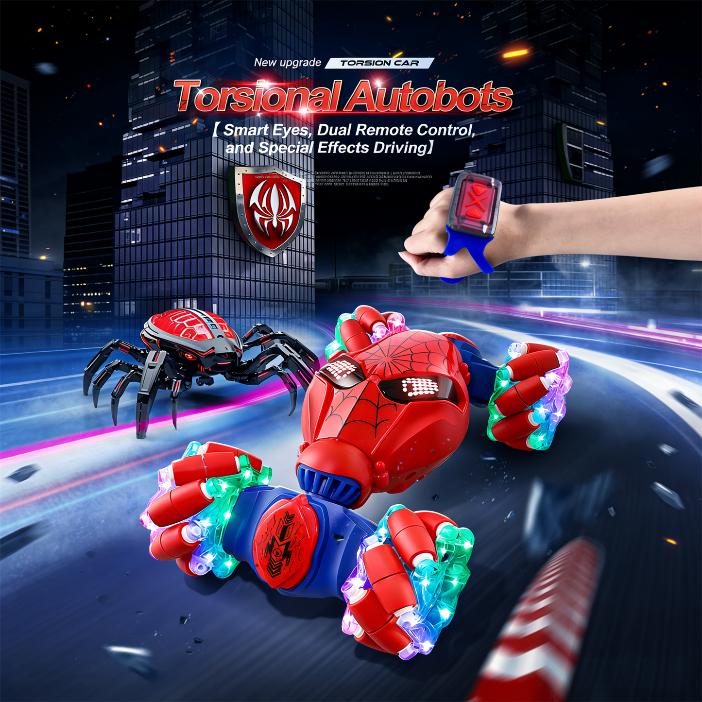 SONGLINLXS Remote Control Stunt Drifter Car, 4WD Gesture Sensing, Sideways Driving, Watch Controller, 1:12 Scale
